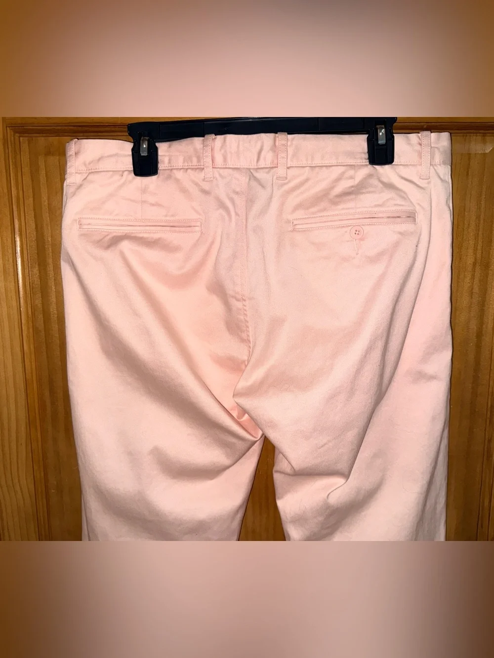 J. Crew Stretch Men’s Slim Chinos in Pale Pink-33”x30”-EC